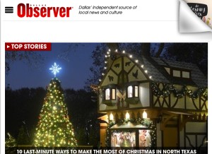 How dallasobserver.com looks like on a tablet such as an iPad.