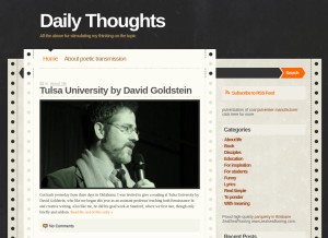 How dalythoughts.com looks like on a tablet such as an iPad.