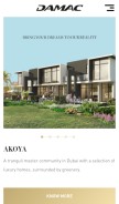 How damacproperties.com looks like on a mobile device such as an iPhone.