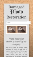 How damagedphotorestoration.com looks like on a mobile device such as an iPhone.