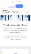 How damecon.com looks like on a mobile device such as an iPhone.