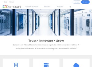 How damecon.com looks like on a tablet such as an iPad.