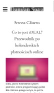How damiansowa.pl looks like on a mobile device such as an iPhone.