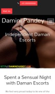 How daminipandey.com looks like on a mobile device such as an iPhone.