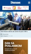How danas.rs looks like on a mobile device such as an iPhone.