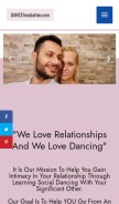 How danceincubation.com looks like on a mobile device such as an iPhone.