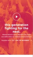 How dancemarathon.com looks like on a mobile device such as an iPhone.