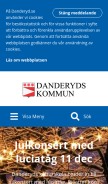 How danderyd.se looks like on a mobile device such as an iPhone.