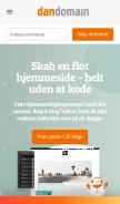 How dandomain.dk looks like on a mobile device such as an iPhone.