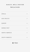 How danielwellington.com looks like on a mobile device such as an iPhone.