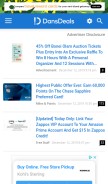 How dansdeals.com looks like on a mobile device such as an iPhone.