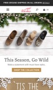 How dansko.com looks like on a mobile device such as an iPhone.