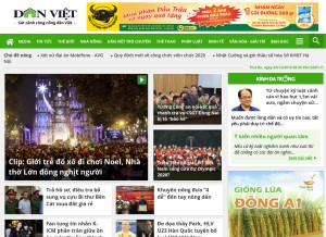 How danviet.vn looks like on a tablet such as an iPad.