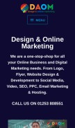 How daom.co.uk looks like on a mobile device such as an iPhone.