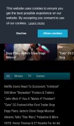 How darkhorizons.com looks like on a mobile device such as an iPhone.
