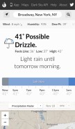 How darksky.net looks like on a mobile device such as an iPhone.