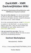 How darkxmr.cc looks like on a mobile device such as an iPhone.