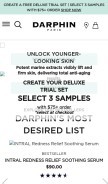 How darphin.com looks like on a mobile device such as an iPhone.