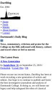 How dartblog.com looks like on a mobile device such as an iPhone.