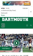 How dartmouthsports.com looks like on a mobile device such as an iPhone.
