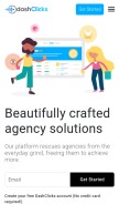 How dashclicks.com looks like on a mobile device such as an iPhone.