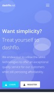 How dashflo.net looks like on a mobile device such as an iPhone.