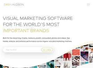 How dashhudson.com looks like on a tablet such as an iPad.