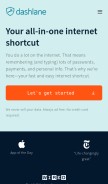 How dashlane.com looks like on a mobile device such as an iPhone.