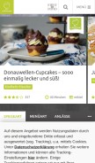 How daskochrezept.de looks like on a mobile device such as an iPhone.