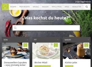 How daskochrezept.de looks like on a tablet such as an iPad.