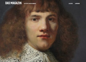 How dasmagazin.ch looks like on a tablet such as an iPad.