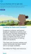 How data.com looks like on a mobile device such as an iPhone.