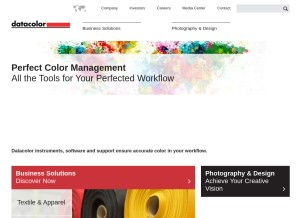 How datacolor.com looks like on a tablet such as an iPad.
