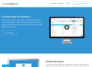 How dataloader.io looks like on a tablet such as an iPad.