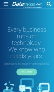 How datanyze.com looks like on a mobile device such as an iPhone.