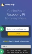 How dataplicity.com looks like on a mobile device such as an iPhone.