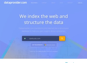 How dataprovider.com looks like on a tablet such as an iPad.