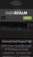 How datarealm.com looks like on a mobile device such as an iPhone.