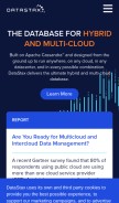 How datastax.com looks like on a mobile device such as an iPhone.