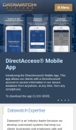 How datawatchsystems.com looks like on a mobile device such as an iPhone.