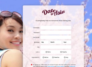 How dateinasia.com looks like on a tablet such as an iPad.