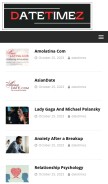 How datetimez.com looks like on a mobile device such as an iPhone.
