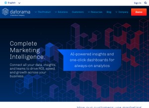 How datorama.com looks like on a tablet such as an iPad.
