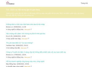 How dattroi.com looks like on a tablet such as an iPad.