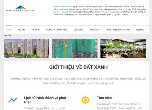 How datxanhvn.vn looks like on a tablet such as an iPad.