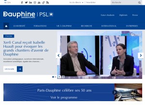 How dauphine.fr looks like on a tablet such as an iPad.