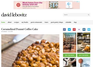 How davidlebovitz.com looks like on a tablet such as an iPad.