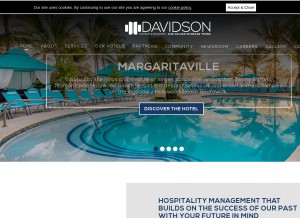 How davidsonhotels.com looks like on a tablet such as an iPad.