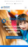 How daycareworks.com looks like on a mobile device such as an iPhone.