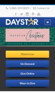 How daystar.com looks like on a mobile device such as an iPhone.
